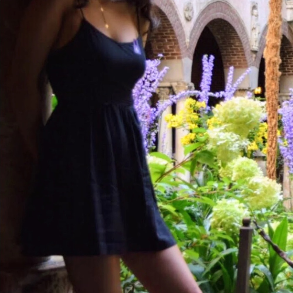 Little Black Dress with Lace Detail